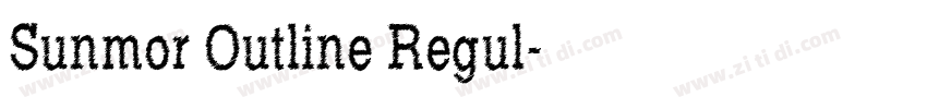 Sunmor Outline Regul字体转换